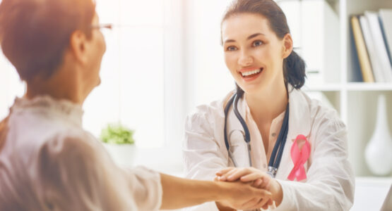 an oncologist explaining radioembolization.