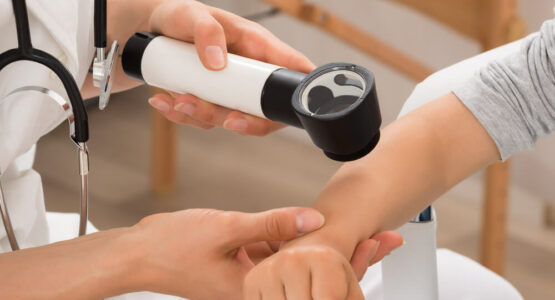 A dermatologist at a low income clinic.