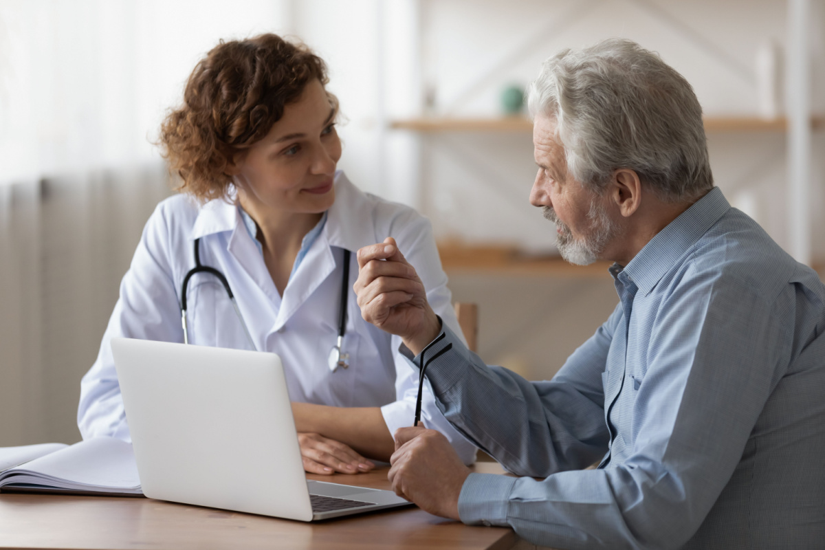 Doctor consulting patient